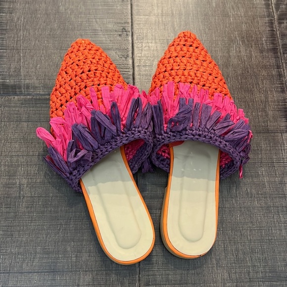 NWOT SPRING STRAW OR PAPER !!HANDMADE  SHOES SIZE 39 best fits size 8 - Picture 8 of 15